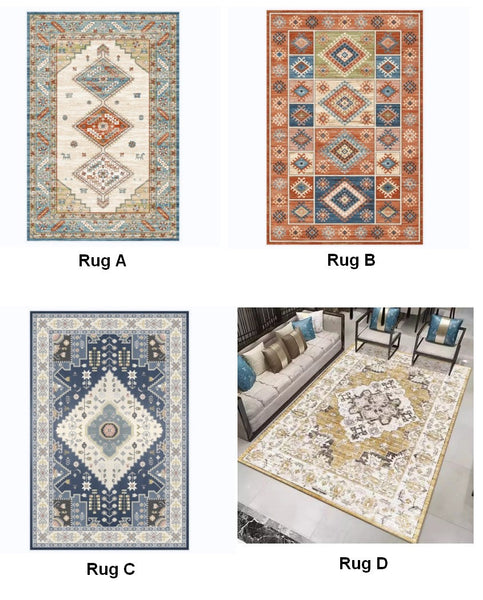 Morocco Area Rugs for Living Room, Traditional Persain Rugs for Bedroom, Traditional Colorful Persian Rugs, Vintage Area Rugs for Dining Room-ArtWorkCrafts.com