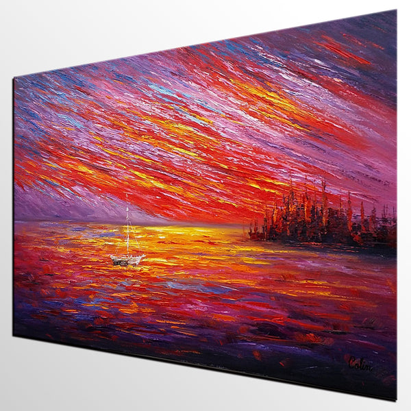 Oil Painting, Original Wall Art, Landscape Painting, Custom Large Art, Canvas Art, Wall Art, Original Artwork, Canvas Painting, Modern Art, Abstract Art-ArtWorkCrafts.com