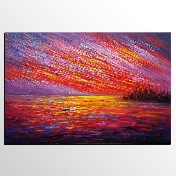 Oil Painting, Original Wall Art, Landscape Painting, Custom Large Art, Canvas Art, Wall Art, Original Artwork, Canvas Painting, Modern Art, Abstract Art-ArtWorkCrafts.com