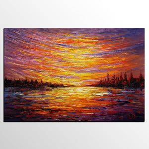 Landscape Painting, Large Wall Art, Canvas Art, Abstract Art, Original Artwork, Custom Canvas Painting, Modern Art, Oil Painting 220-ArtWorkCrafts.com