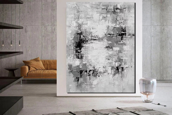 Acrylic Paintings on Canvas, Palette Knife Paintings, Large Paintings Behind Sofa, Abstract Painting for Living Room, Bedroom Modern Wall Art Paintings-ArtWorkCrafts.com