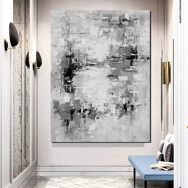 Acrylic Paintings on Canvas, Palette Knife Paintings, Large Paintings Behind Sofa, Abstract Painting for Living Room, Bedroom Modern Wall Art Paintings-ArtWorkCrafts.com