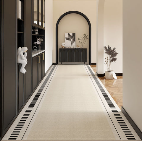 Contemporary Modern Long Hallway Runners, Washable Entryway Runner Rug Ideas, Kitchen Runner Rugs, Extra Long Narrow Runner Rugs-ArtWorkCrafts.com