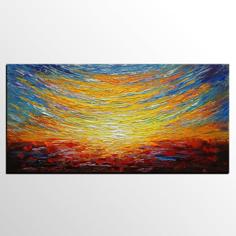 Canvas Art, Abstract Painting, Landscape Painting, Canvas Art, Custom Extra Large Wall Art-ArtWorkCrafts.com