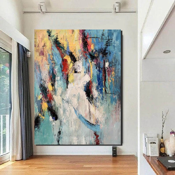Palette Knife Paintings, Acrylic Paintings on Canvas, Large Paintings Behind Sofa, Abstract Painting for Living Room, Bedroom Modern Wall Art Paintings-ArtWorkCrafts.com