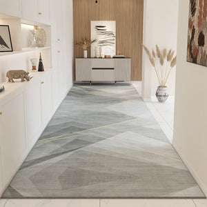 Geometric Modern Long Narrow Runner Rugs, Stain-resistant Non Slip Kitchen Runner Rugs, Washable Entrance Hallway Runners, Extra Long Narrow Hallway Runners, Entryway Runner Rug Ideas-ArtWorkCrafts.com