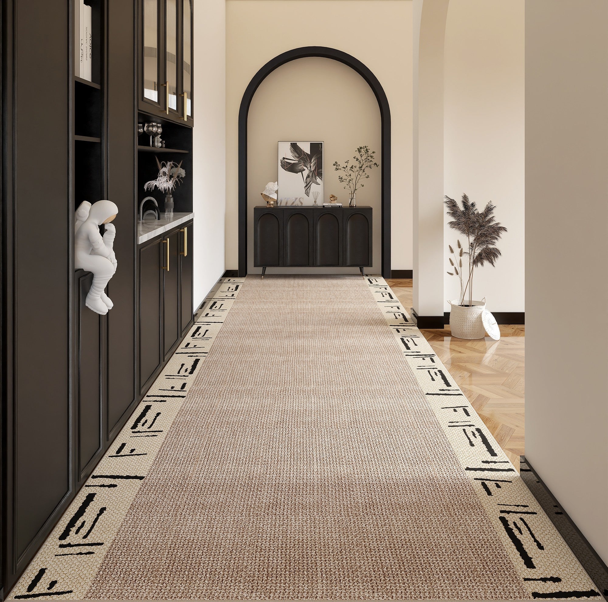 Modern Long Hallway Runners, Extra Long Entryway Runner Rug Ideas, Stain-resistant Non Slip Hallway Runner Rugs, Entrance Hallway Runners, Long Narrow Runner Rugs-ArtWorkCrafts.com