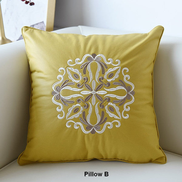 Decorative Flower Pattern Throw Pillows for Couch, Modern Throw Pillows, Contemporary Decorative Pillows, Modern Sofa Pillows-ArtWorkCrafts.com