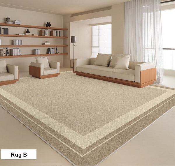 Large Modern Rugs in Living Room, Rectangular Modern Rugs under Sofa, Soft Contemporary Rugs for Bedroom, Dining Room Floor Carpets, Modern Rugs for Office-ArtWorkCrafts.com