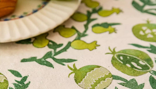 Large Modern Rectangle Tablecloth for Dining Table, Canterbury Bell and Pomegranate Table Covers for Round Table, Farmhouse Table Cloth for Oval Table-ArtWorkCrafts.com