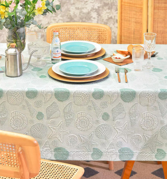 Modern Dining Room Table Cloths, Farmhouse Table Cloth, Wedding Tablecloth, Square Tablecloth for Round Table, Cotton Rectangular Table Covers for Kitchen-ArtWorkCrafts.com