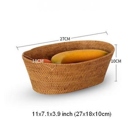 Indonesia Woven Storage Basket, Natural Fiber Baskets, Small Storage Basket for Kitchen, Rattan Storage Basket for Dining Room-ArtWorkCrafts.com