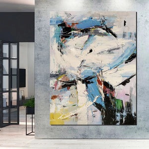 Bedroom Modern Wall Art Paintings, Palette Knife Paintings, Acrylic Paintings on Canvas, Large Paintings Behind Sofa, Abstract Painting for Living Room-ArtWorkCrafts.com