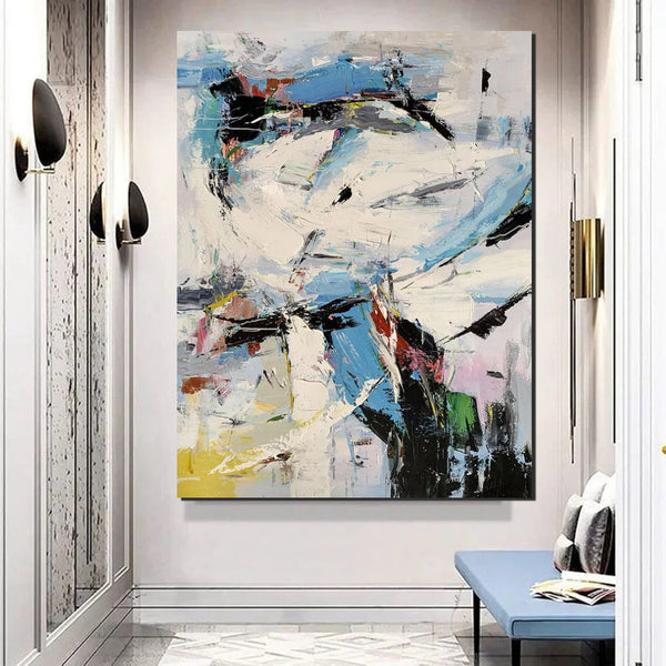 Bedroom Modern Wall Art Paintings, Palette Knife Paintings, Acrylic Paintings on Canvas, Large Paintings Behind Sofa, Abstract Painting for Living Room-ArtWorkCrafts.com