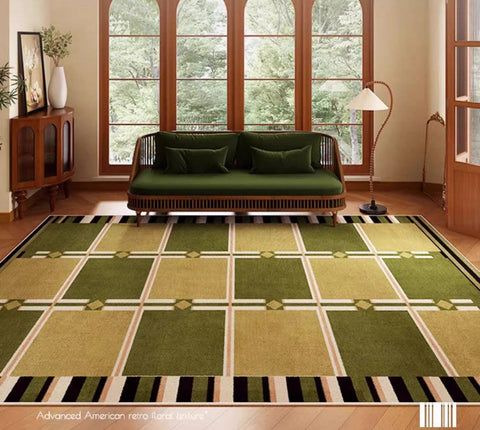 Contemporary Modern Rugs, Geometric Contemporary Rugs Next to Bed, Modern Rugs for Dining Room, Mid Century Area Rugs for Living Room-ArtWorkCrafts.com