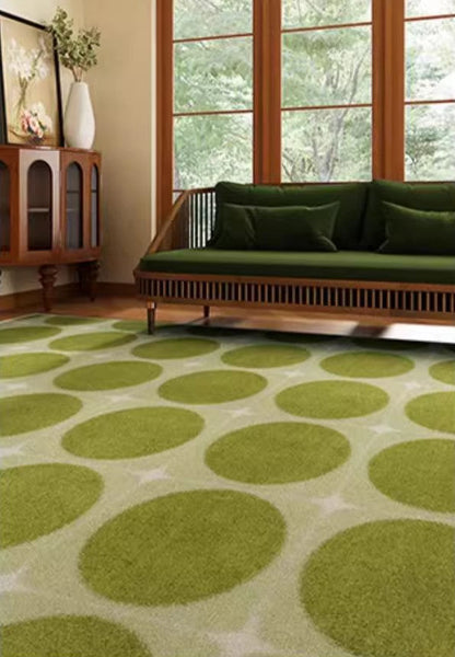 Modern Rug Ideas for Living Room, Mid Century Contemporary Area Rugs for Dining Room, Green Modern Rugs for Living Room-ArtWorkCrafts.com