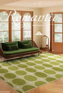 Modern Rug Ideas for Living Room, Mid Century Contemporary Area Rugs for Dining Room, Green Modern Rugs for Living Room-ArtWorkCrafts.com