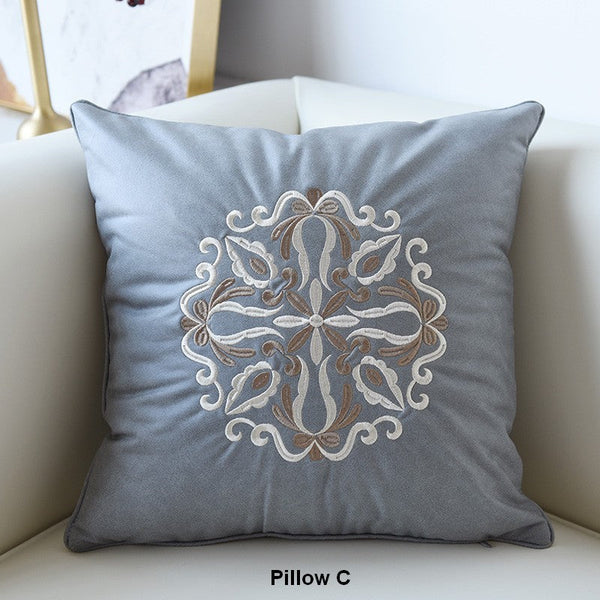 Decorative Flower Pattern Throw Pillows for Couch, Modern Throw Pillows, Contemporary Decorative Pillows, Modern Sofa Pillows-ArtWorkCrafts.com