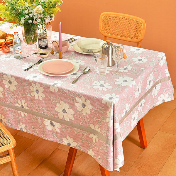 Kitchen Rectangular Table Covers, Square Tablecloth for Round Table, Modern Table Cloths for Dining Room, Farmhouse Cotton Table Cloth, Wedding Tablecloth-ArtWorkCrafts.com