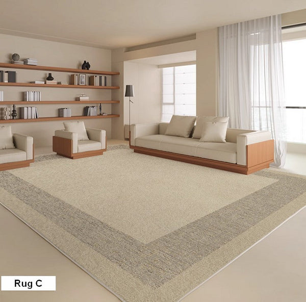 Living Room Modern Rugs, Bedroom Contemporary Soft Rugs, Rectangular Modern Rugs under Sofa, Modern Rugs for Office, Dining Room Floor Carpets-ArtWorkCrafts.com