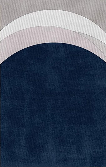 Large Modern Living Room Rugs, Geometric Modern Area Rugs, Abstract Blue Contemporary Modern Rugs in Bedroom, Dining Room Floor Carpets-ArtWorkCrafts.com