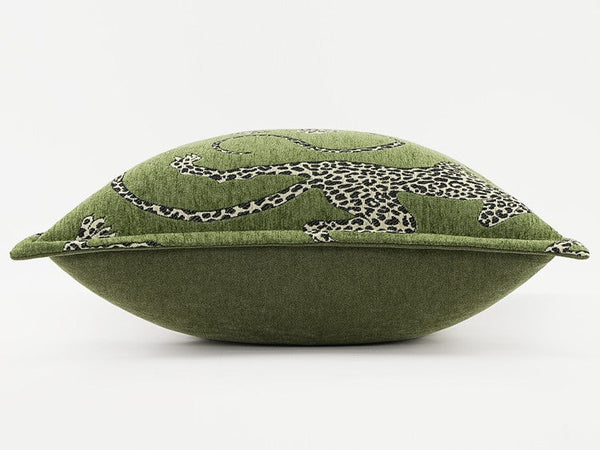 Green Decorative Pillow Covers, Large Modern Sofa Pillow Cases, Cheetah Modern Pillows for Couch, Abstract Decorative Throw Pillows for Living Room-ArtWorkCrafts.com