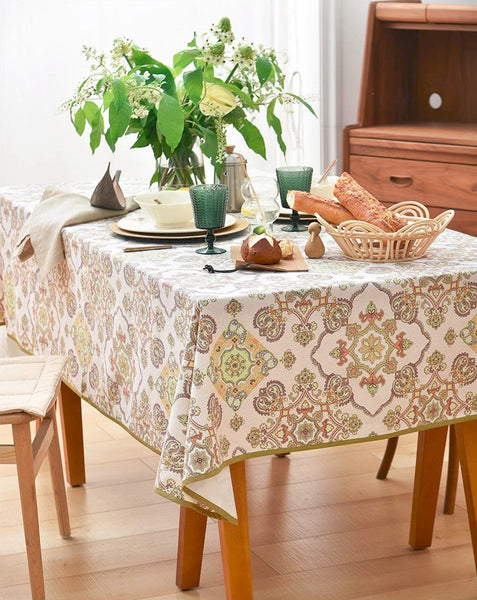 Large Rectangle Tablecloth for Dining Room Table, Rectangular Table Covers for Kitchen, Square Tablecloth for Coffee Table, Farmhouse Table Cloth, Wedding Tablecloth-ArtWorkCrafts.com