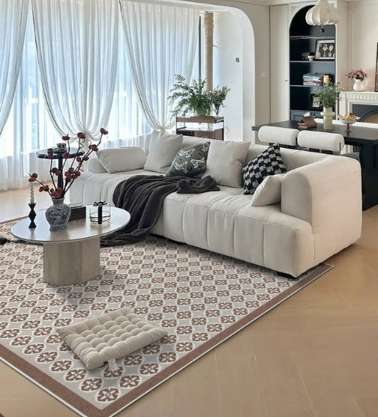 Mid Century Contemporary Modern Rugs for Living Room, Modern Rug Placement Ideas for Dining Room, Large Modern Rugs for Bedroom-ArtWorkCrafts.com