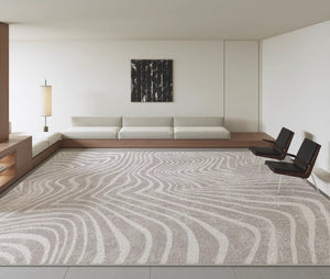 Modern Carpets for Office, Dining Room Floor Rugs, Stripe Area Rugs under Sofa, Mid Century Area Rugs for Living Room, Abstract Contemporary Rugs for Bedroom-ArtWorkCrafts.com