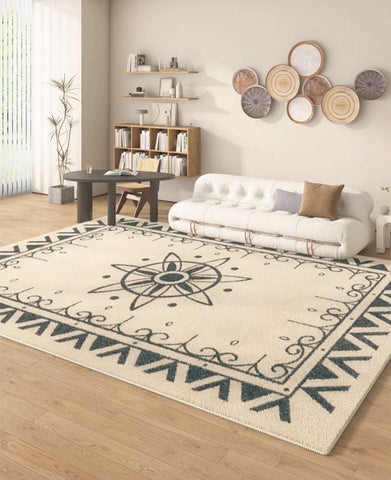 Hallway Modern Runner Rugs, Thick Contemporary Area Rugs Next to Bed, Abstract Area Rugs for Living Room, Modern Rugs under Dining Room Table-ArtWorkCrafts.com