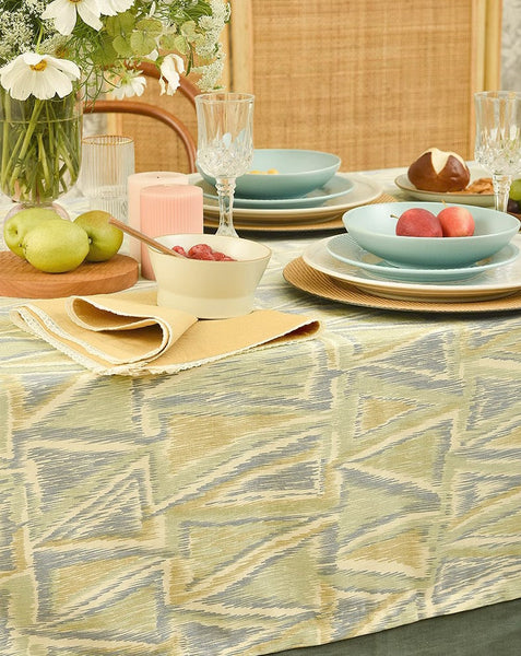 Geometric Modern Table Covers for Kitchen, Extra Large Rectangle Tablecloth for Dining Room Table, Country Farmhouse Tablecloths for Oval Table-ArtWorkCrafts.com