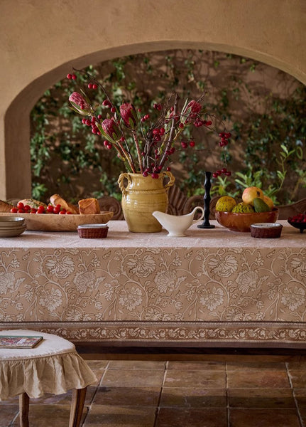 Dining Room Flower Table Cloths, Farmhouse Table Cloth, Extra Large Rectangular Table Covers for Kitchen, Square Tablecloth for Round Table-ArtWorkCrafts.com