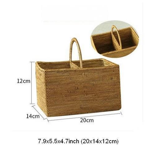 Indonesia Woven Storage Basket, Natural Fiber Baskets, Small Storage Basket for Kitchen, Rattan Storage Basket for Dining Room-ArtWorkCrafts.com