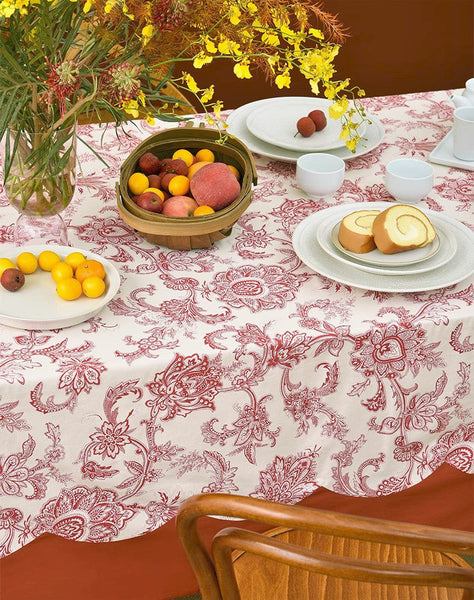 Extra Large Rectangle Tablecloth for Dining Room Table, Country Farmhouse Tablecloth, Flowers Pattern Rustic Table Covers for Kitchen, Square Tablecloth for Round Table-ArtWorkCrafts.com