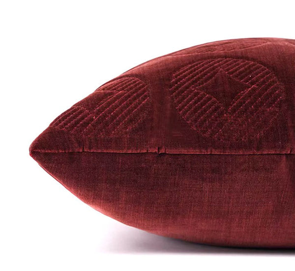 Red Modern Pillows for Couch, Abstract Decorative Throw Pillows for Living Room, Large Modern Sofa Pillow Cases, Decorative Pillow Covers-ArtWorkCrafts.com