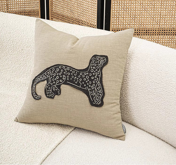 Abstract Cheetah Modern Pillows for Couch, Decorative Pillow Covers, Abstract Decorative Throw Pillows for Living Room, Large Modern Sofa Pillow Cases-ArtWorkCrafts.com