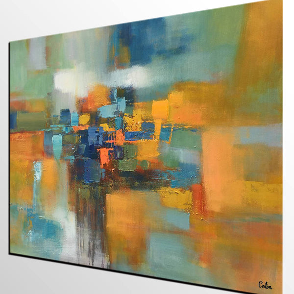 Custom Extra Large Abstract Painting, Living Room Wall Art, Large Canva Art, Acrylic Modern Art-ArtWorkCrafts.com