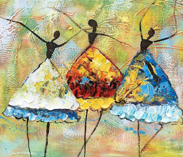 Canvas Painting for Living Room, Abstract Acrylic Painting, Ballet Dancer Painting, Acrylic Painting for Sale, Modern Wall Art Painting, Custom Art-ArtWorkCrafts.com