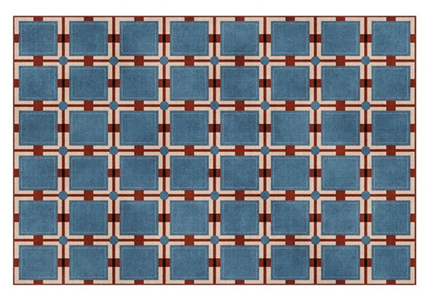 Modern Blue Rug for Living Room, Bedroom Modern Floor Rugs, Mid Century Contemporary Rugs under Sofa, Large Area Rugs for Office-ArtWorkCrafts.com