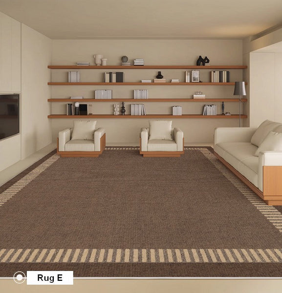 Large Modern Rugs in Living Room, Rectangular Modern Rugs under Sofa, Soft Contemporary Rugs for Bedroom, Dining Room Floor Carpets, Modern Rugs for Office-ArtWorkCrafts.com