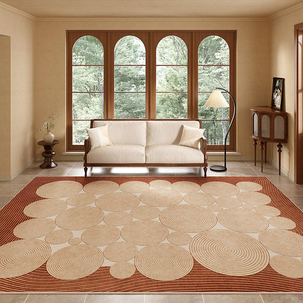 Bedroom Contemporary Soft Rugs, Large Rectangular Modern Rugs under Sofa, Mid Century Modern Rugs in Living Room, Dining Room Floor Carpets-ArtWorkCrafts.com