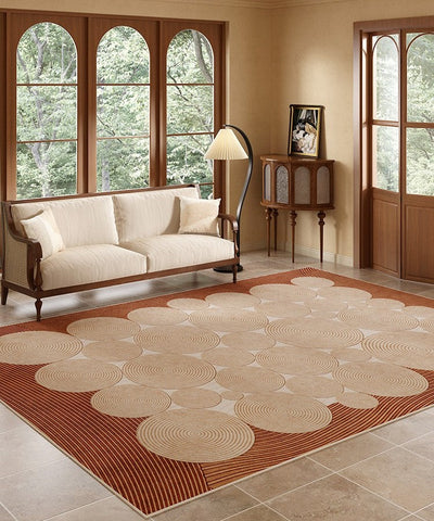 Bedroom Contemporary Soft Rugs, Large Rectangular Modern Rugs under Sofa, Mid Century Modern Rugs in Living Room, Dining Room Floor Carpets-ArtWorkCrafts.com