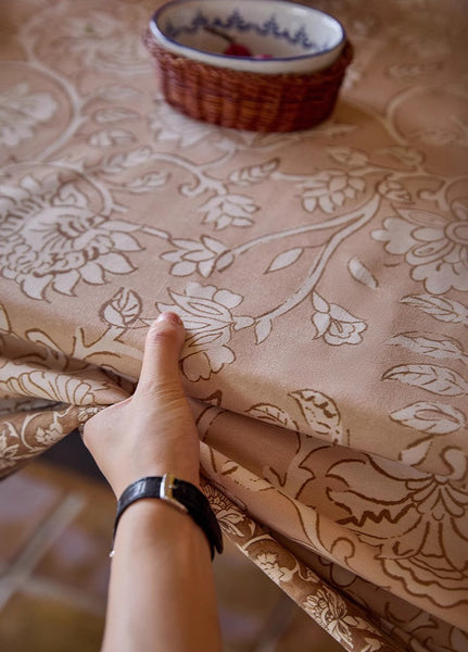 Farmhouse Table Cloth, Extra Large Rectangular Table Covers for Kitchen, Dining Room Flower Table Cloths, Square Tablecloth for Round Table-ArtWorkCrafts.com