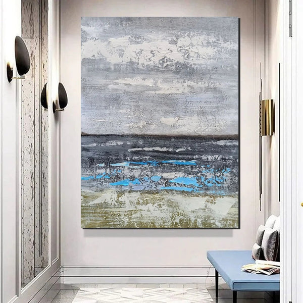 Living Room Acrylic Wall Art Ideas, Buy Art Online, Modern Abstract Paintings, Abstrct Acrylic Paintings, Heavy Texture Canvas Art-ArtWorkCrafts.com