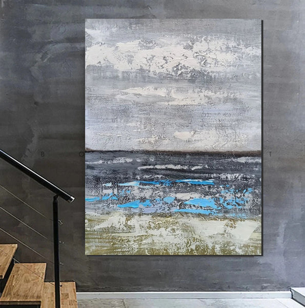 Living Room Acrylic Wall Art Ideas, Buy Art Online, Modern Abstract Paintings, Abstrct Acrylic Paintings, Heavy Texture Canvas Art-ArtWorkCrafts.com