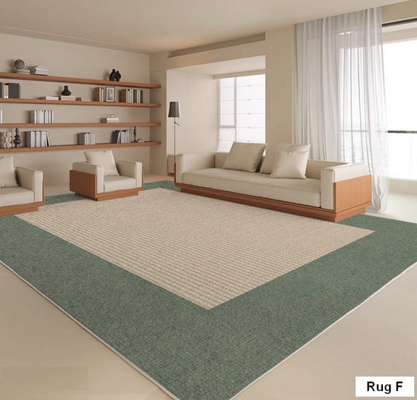 Living Room Modern Rugs, Bedroom Contemporary Soft Rugs, Rectangular Modern Rugs under Sofa, Modern Rugs for Office, Dining Room Floor Carpets-ArtWorkCrafts.com