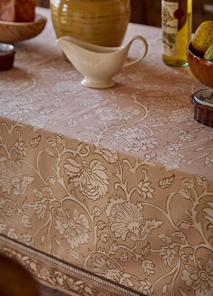 Dining Room Flower Table Cloths, Farmhouse Table Cloth, Extra Large Rectangular Table Covers for Kitchen, Square Tablecloth for Round Table-ArtWorkCrafts.com