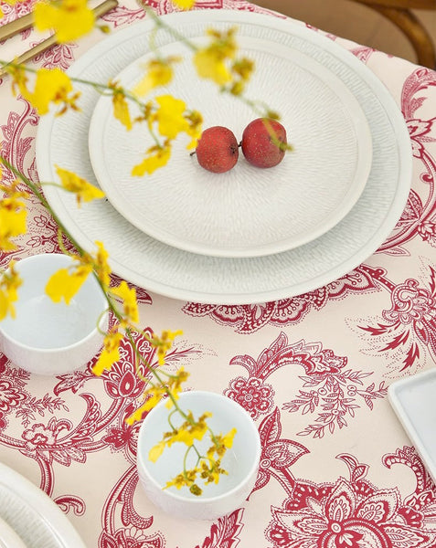 Extra Large Rectangle Tablecloth for Dining Room Table, Country Farmhouse Tablecloth, Flowers Pattern Rustic Table Covers for Kitchen, Square Tablecloth for Round Table-ArtWorkCrafts.com