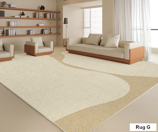 Bedroom Contemporary Soft Rugs, Rectangular Modern Rugs under Sofa, Large Modern Rugs in Living Room, Modern Rugs for Office, Dining Room Floor Carpets-ArtWorkCrafts.com