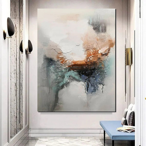 Large Canvas Painting, Acrylic Painting for Dining Room, Living Room Wall Painting, Contemporary Wall Painting, Modern Artwork-ArtWorkCrafts.com